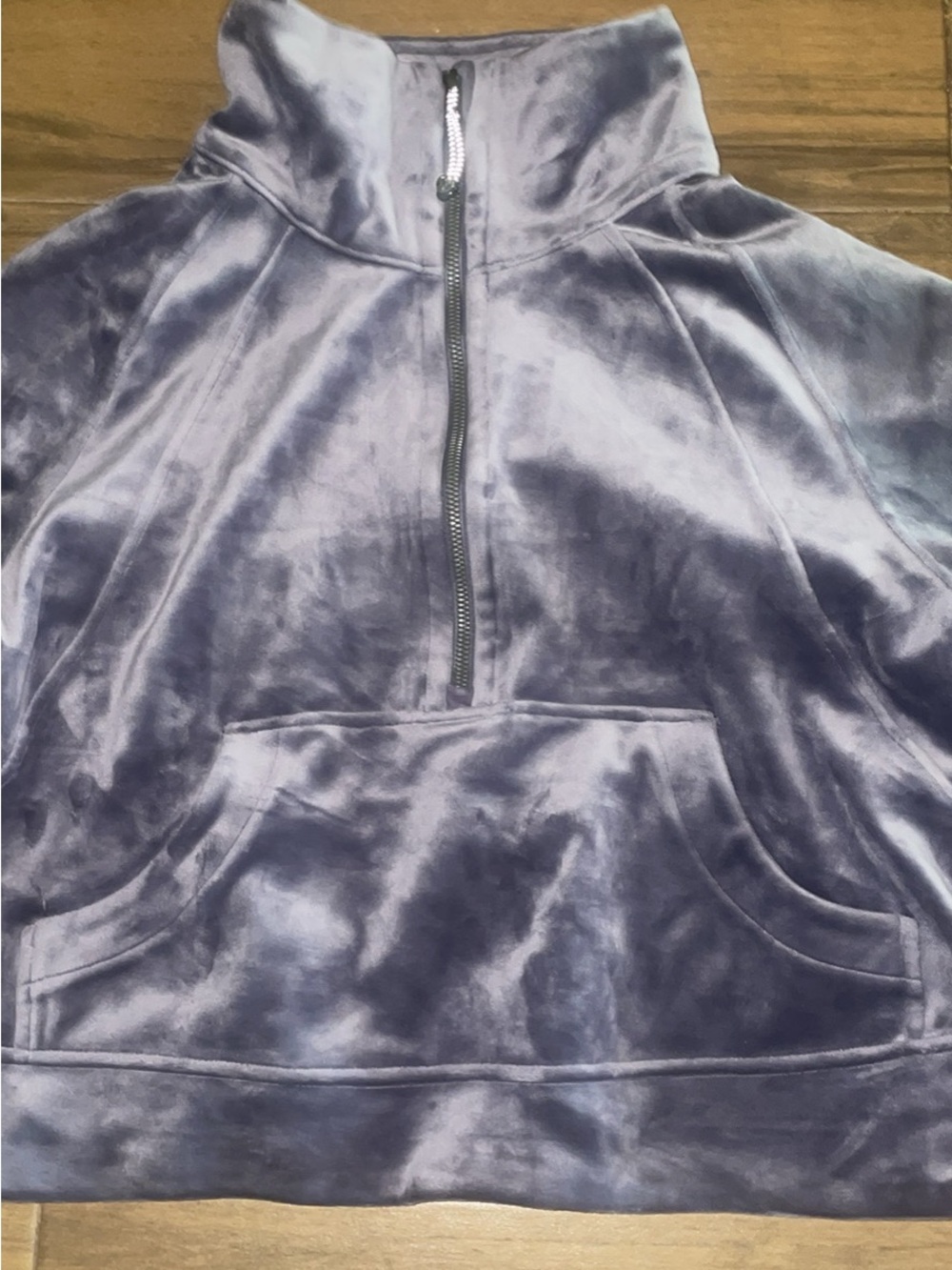 lululemon athletica Velvet-Look Half-Zip Pullover Jacket in Slate purple